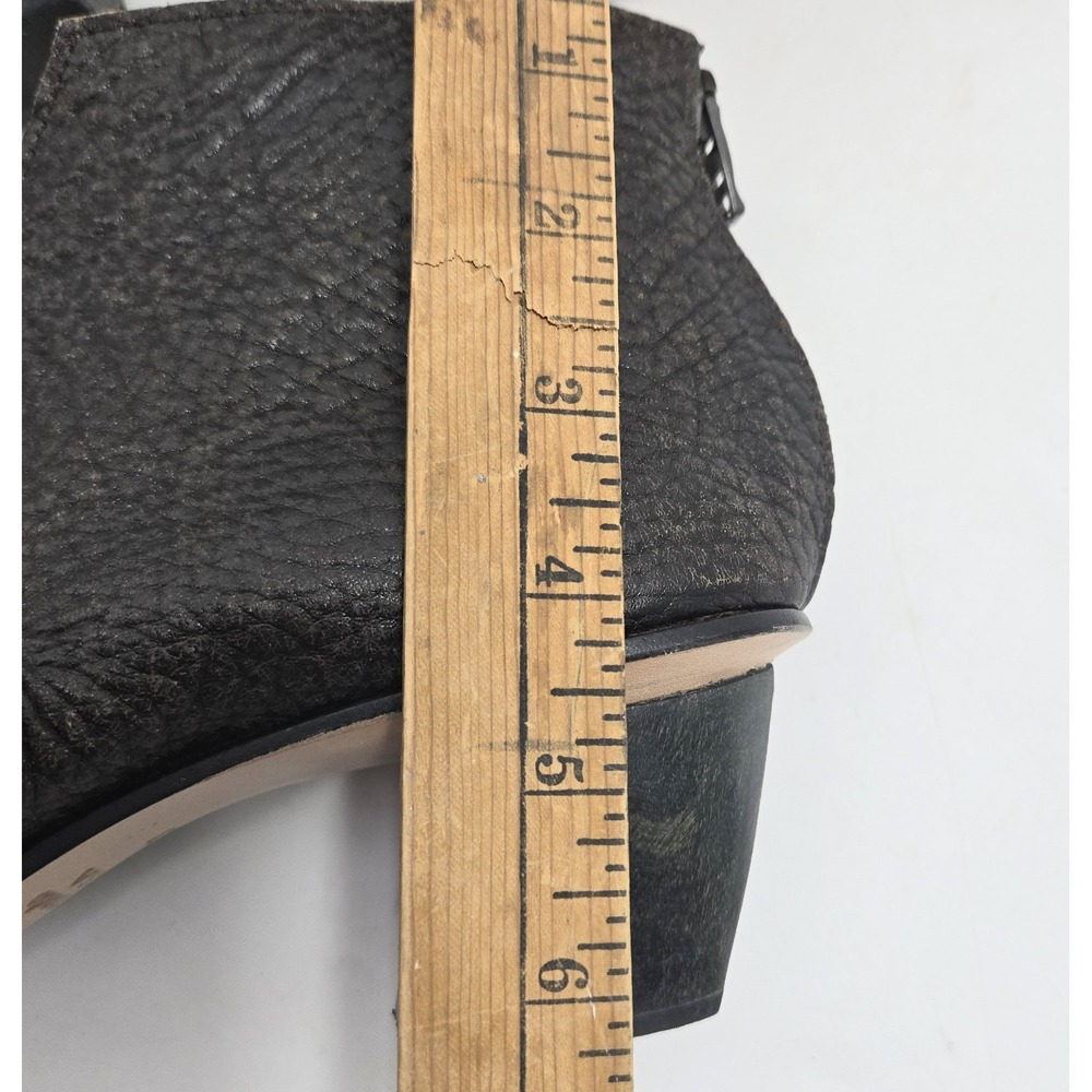 Cydwoq Ankle Boots Size 40 US 10 Brown Leather Back Zip Block Heel Hand Made USA - Picture 10 of 12